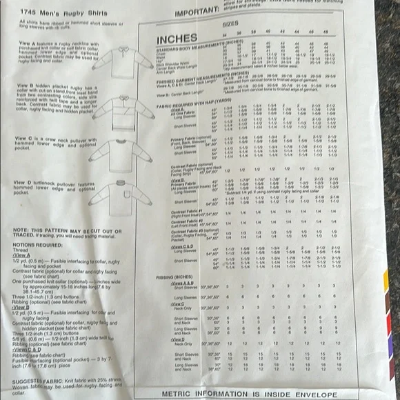 Men's Rugby Shirt Sewing Pattern - Picture 4 of 8